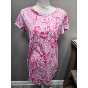 Lauren Ralph Lauren Women’s NightGown Shirt Pink Floral Large